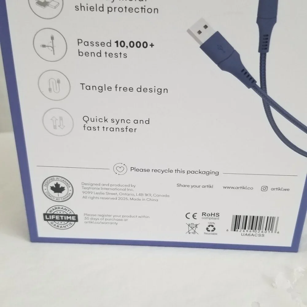 Artikl Charge & Sync Braided Charging Cable 6f USB-A to UBC-C 3X Faster Charging